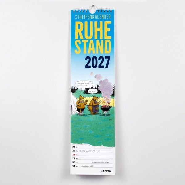 Produktbild: Ruhestand Streifenkalender 2027: Monatskalender f&uuml;r die Wand