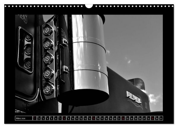 Produktbild: Kenworth W900A EXTHD - in schwarzwei&szlig; (Wandkalender 2026 DIN A3 quer), CALVENDO Monatskalender