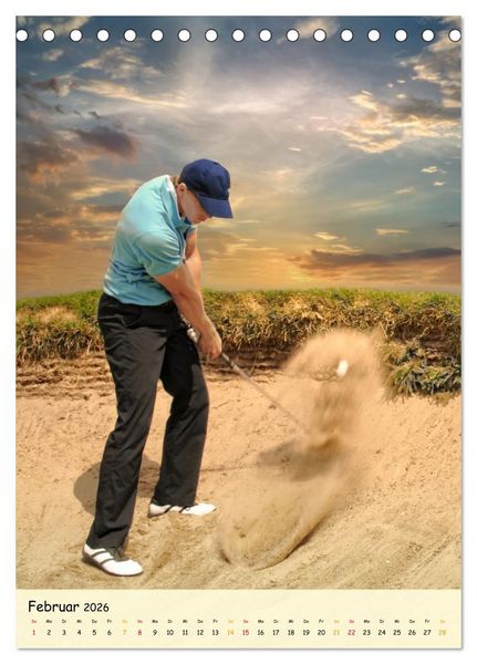 Produktbild: Golf Leidenschaft (Tischkalender 2026 DIN A5 hoch), CALVENDO Monatskalender