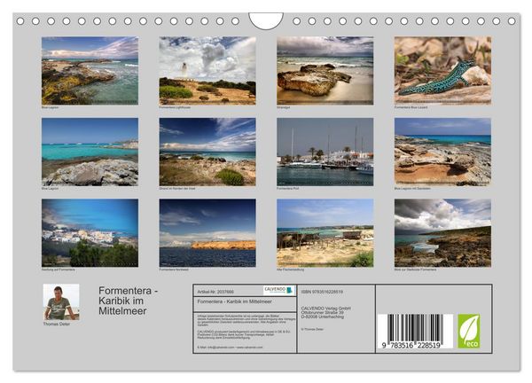 Produktbild: Formentera - Karibik im Mittelmeer (Wandkalender 2026 DIN A4 quer), CALVENDO Monatskalender