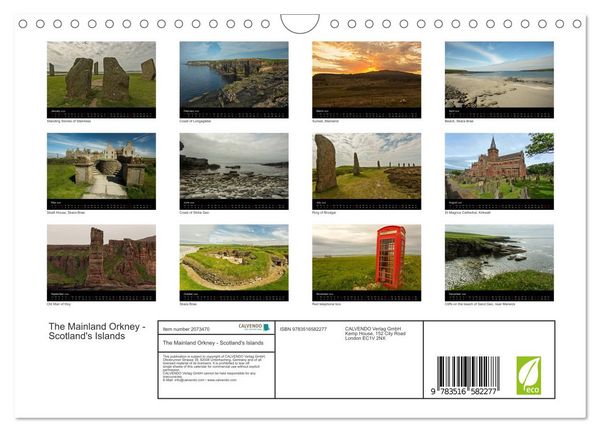 Produktbild: The Mainland Orkney - Scotland's Islands (Wall Calendar 2026 DIN A4 landscape), CALVENDO 12 Month Wall Calendar