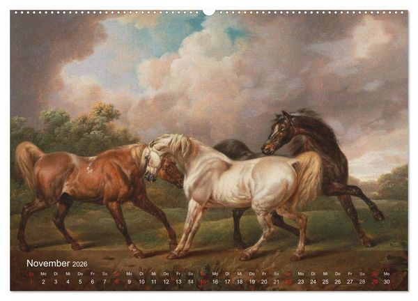 Produktbild: Pferde-&Ouml;lgem&auml;lde - Die Kunst der alten Meister (Wandkalender 2026 DIN A2 quer), CALVENDO Monatskalender