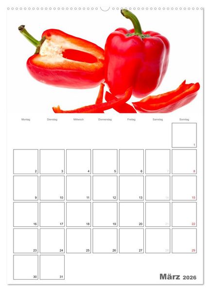 Produktbild: Frische K&uuml;che - Der hilfreiche Monatsplaner / Planer (Wandkalender 2026 DIN A2 hoch), CALVENDO Monatskalender