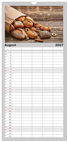 Produktbild: Familienplaner 2027 - Mein Brotkalender mit 5 Spalten (Wandkalender, 21 x 45 cm) CALVENDO