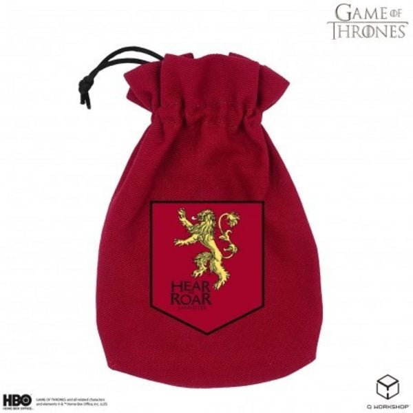 Pegasus QWO98208 - Game of Thrones, Lannister, rot, Würfelbeutel, 16,5cm
