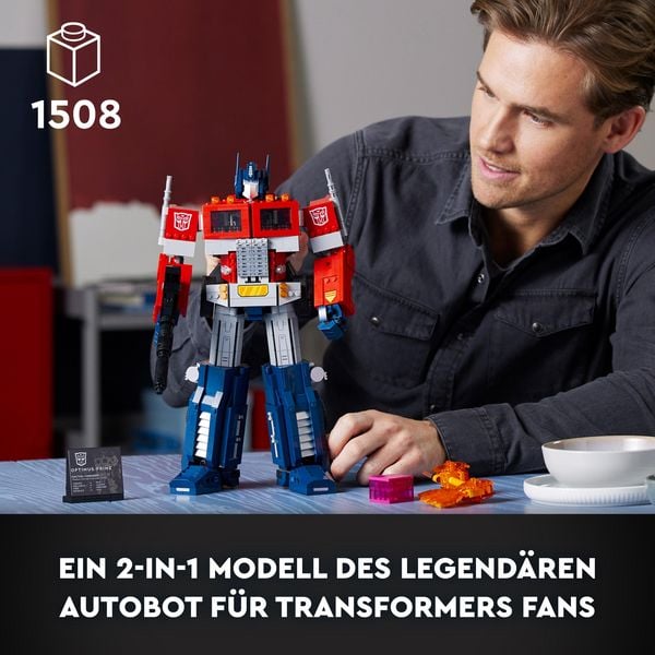 Produktbild: LEGO Icons 10302 Optimus Prime, Transformers 2-in-1 Set, LKW und Roboter