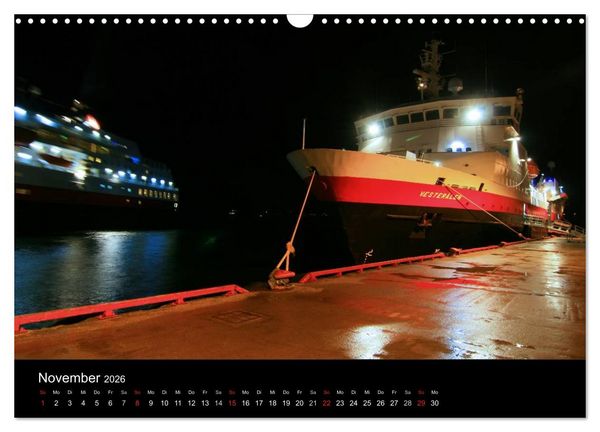 Produktbild: Hurtigruten - Entlang der norwegischen K&uuml;ste (Wandkalender 2026 DIN A3 quer), CALVENDO Monatskalender