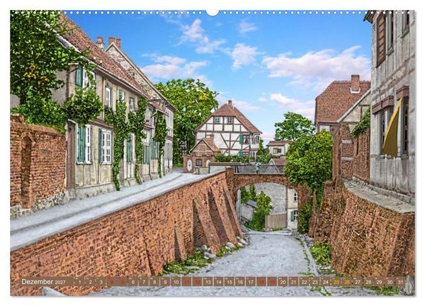 Produktbild: Altmark um 1900 - Orte zur Kaiserzeit in Farbe &ndash; kolorierte Fotografien (Wandkalender 2027 DIN A2 quer), CALVENDO Monatskalender