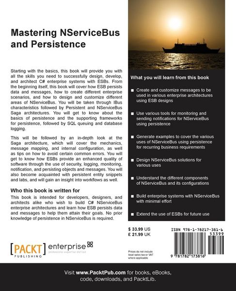 Produktbild: Learning Nservicebus and Persistence