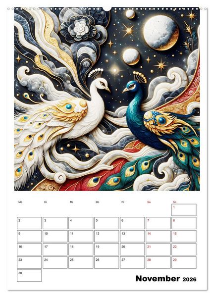Produktbild: Tierische Mondlichtmagie (Wandkalender 2026 DIN A2 hoch), CALVENDO Monatskalender
