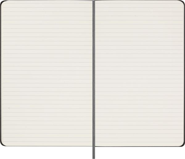 Produktbild: Moleskine undatierter Wochen Notizkalender, L/A5, 1 Wo = 1 Seite, Rechts linierte Seite, Fester Einband mit Textpr&auml;gung gold, Schwarz