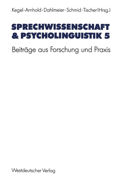 Produktbild: Sprechwissenschaft & Psycholinguistik 5