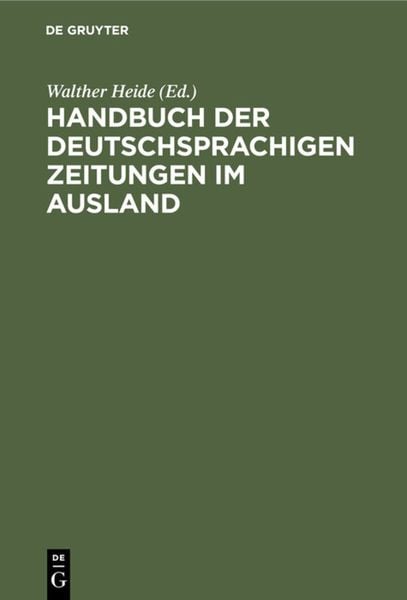 Produktbild: Handbuch der deutschsprachigen Zeitungen im Ausland