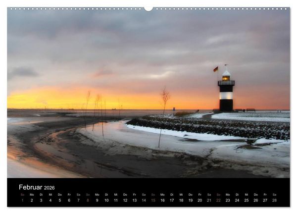 Produktbild: Leuchtturm "Kleiner Preu&szlig;e" (hochwertiger Premium Wandkalender 2026 DIN A2 quer), Kunstdruck in Hochglanz