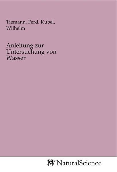 Produktbild: Anleitung zur Untersuchung von Wasser