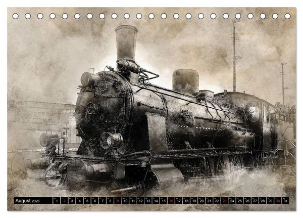 Produktbild: Dampflok Impressionen (Tischkalender 2026 DIN A5 quer), CALVENDO Monatskalender