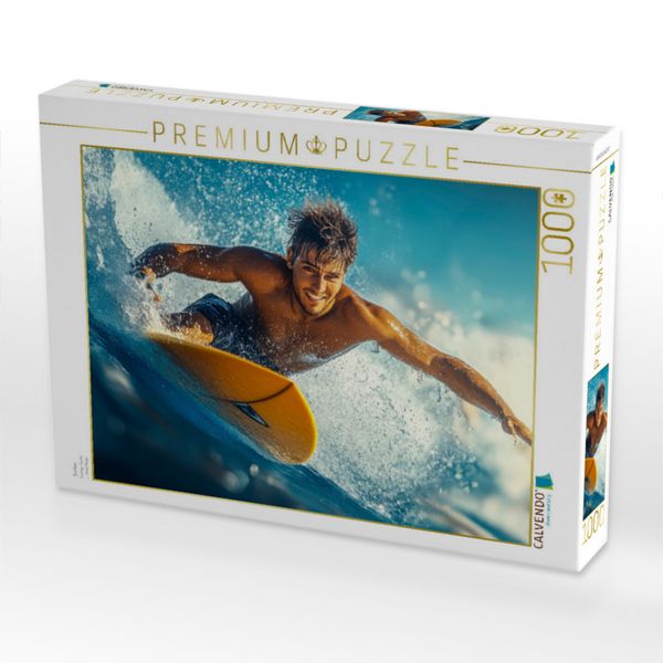 Produktbild: CALVENDO Puzzle Surfen | 1000 Teile Lege-Gr&ouml;&szlig;e 64x48cm Foto-Puzzle f&uuml;r gl&uuml;ckliche Stunden