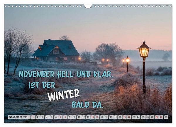 Produktbild: Bauernweisheiten - Stimmen der Natur (Wandkalender 2026 DIN A3 quer), CALVENDO Monatskalender