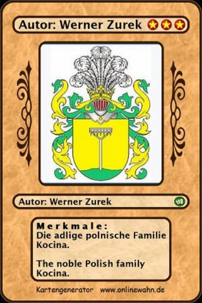 Produktbild: Die adlige polnische Familie Kocina. The noble Polish family Kocina.