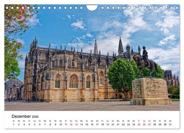 Produktbild: Von Nord nach S&uuml;d - Fahrt &uuml;ber Viseu, Coimbra und Nazar&eacute; (Wandkalender 2026 DIN A4 quer), CALVENDO Monatskalender