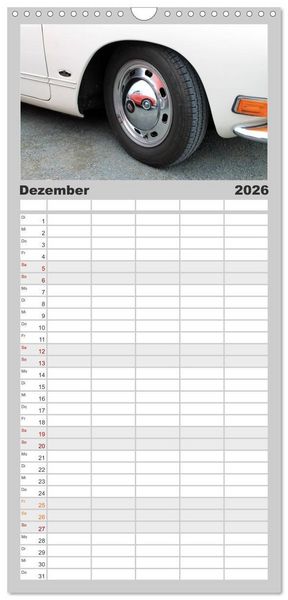 Produktbild: Familienplaner 2026 - Eine Legende lebt. Der Karmann-Ghia mit 5 Spalten (Wandkalender, 21 x 45 cm) CALVENDO