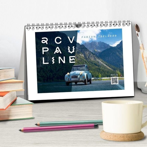 Produktbild: 2CV Pauline (Tischkalender 2027 DIN A5 quer), CALVENDO Monatskalender