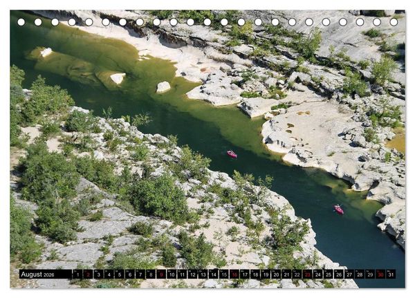 Produktbild: Ard&egrave;che, Grand Canyon Europas (Tischkalender 2026 DIN A5 quer), CALVENDO Monatskalender
