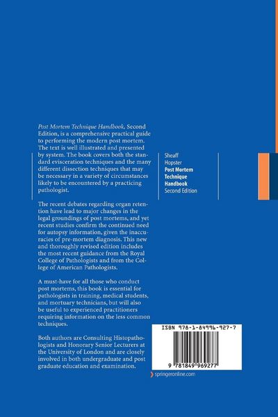 Produktbild: Post Mortem Technique Handbook