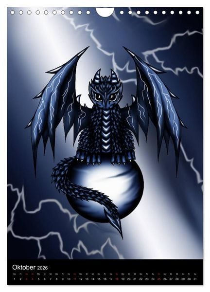 Produktbild: Drachen (Wandkalender 2026 DIN A4 hoch), CALVENDO Monatskalender