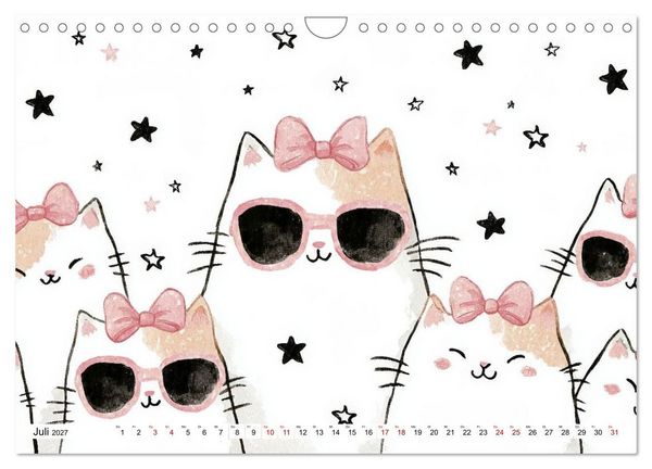 Produktbild: Gute Laune Katzen (Wandkalender 2027 DIN A4 quer), CALVENDO Monatskalender