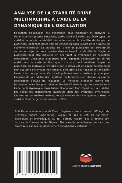 Produktbild: Analyse De La Stabilit&eacute; D'une Multimachine &Agrave; L'aide De La Dynamique De L'oscillation
