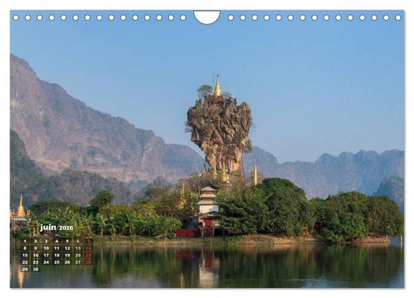 Produktbild: BIRMANIE MYANMAR (Calendrier mural 2026 DIN A4 vertical), CALVENDO calendrier mensuel