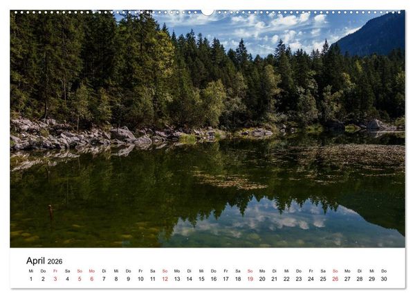Produktbild: Berge und Seen rund um die Zugspitze (Wandkalender 2026 DIN A2 quer), CALVENDO Monatskalender