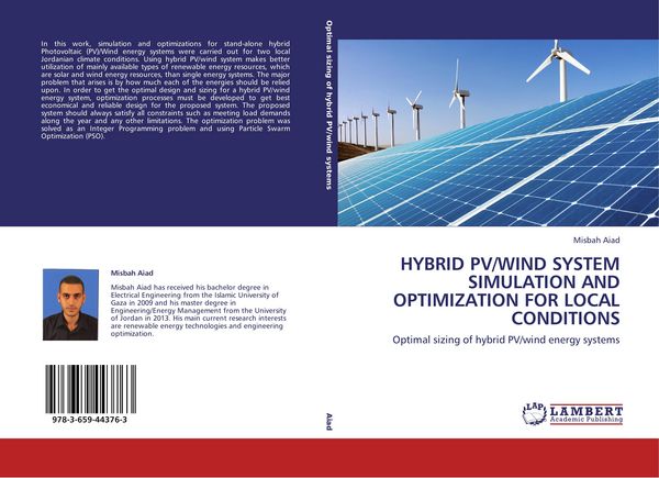 Produktbild: Hybrid PV/wind system simulation and optimization for local conditions