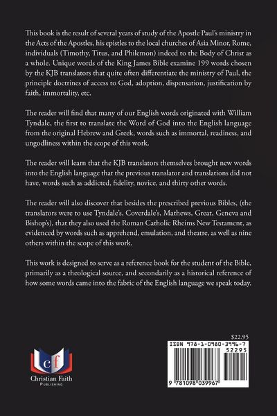 Produktbild: Unique Words of the King James Bible