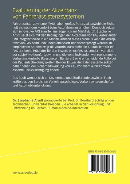 Produktbild: Evaluierung der Akzeptanz von Fahrerassistenzsystemen