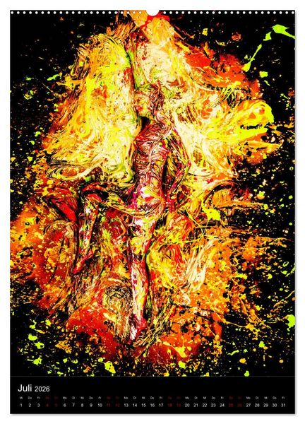 Produktbild: Farbakte - Action Paintings (hochwertiger Premium Wandkalender 2026 DIN A2 hoch), Kunstdruck in Hochglanz