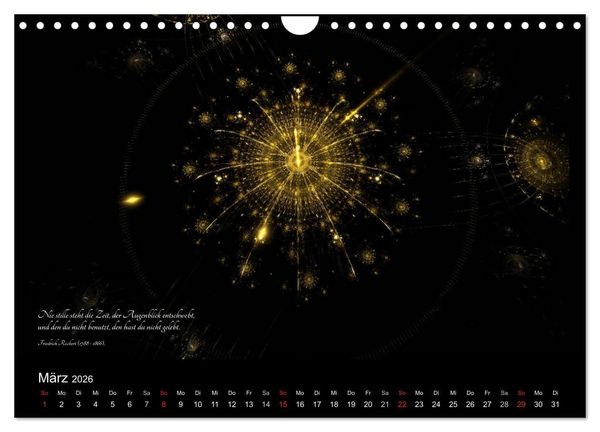 Produktbild: Zeit 2026 - Grafiken und Zitate (Wandkalender 2026 DIN A4 quer), CALVENDO Monatskalender