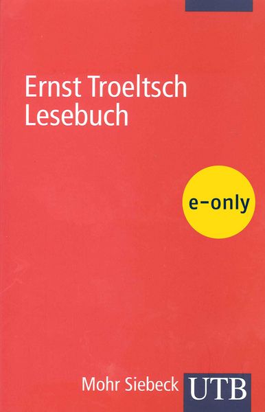 Produktbild: Ernst Troeltsch Lesebuch