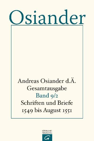 Produktbild: Gesamtausgabe / Schriften und Briefe 1549 bis August 1551