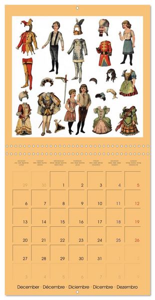 Produktbild: CHARMING OLD PAPER DOLLS (Wall Calendar 2027 12 &times; 12 Inch) CALVENDO 12 Month Wall Calendar