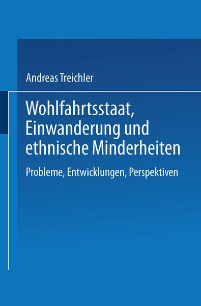 Produktbild: Wohlfahrtsstaat, Einwanderung und ethnische Minderheiten
