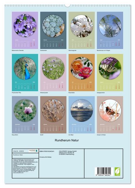 Produktbild: Rundherum Natur (hochwertiger Premium Wandkalender 2026 DIN A2 hoch), Kunstdruck in Hochglanz
