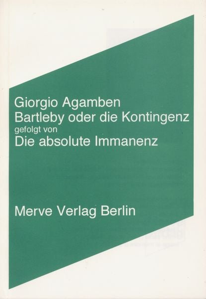 Produktbild: Bartleby oder die Kontingenz