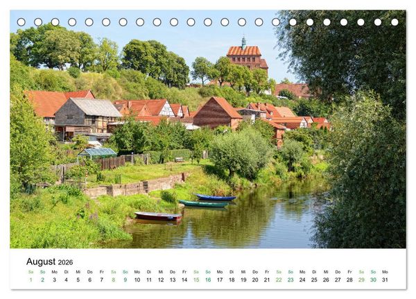 Produktbild: Entlang der sch&ouml;nen Elbe - Jerichow, Tangerm&uuml;nde und Havelberg (Tischkalender 2026 DIN A5 quer), CALVENDO Monatskalender