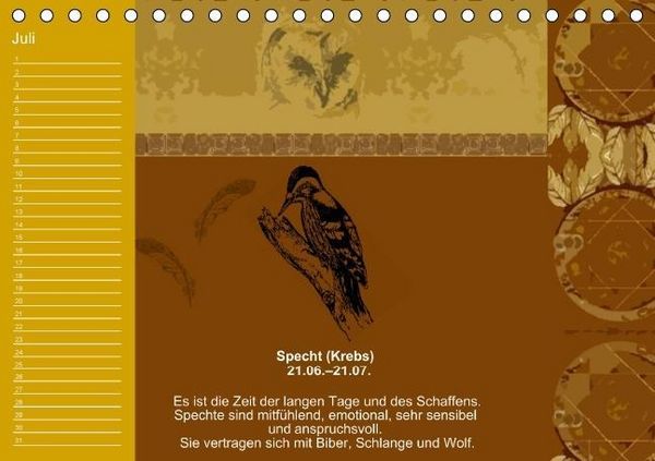 Produktbild: Indianisches Horoskop / Geburtstagskalender (Tischkalender immerw&auml;hrend DIN A5 quer)