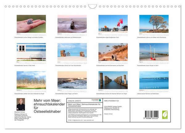 Produktbild: Mehr vom Meer: Sehnsuchtskalender f&uuml;r Ostseeliebhaber (Wandkalender 2027 DIN A3 quer), CALVENDO Monatskalender