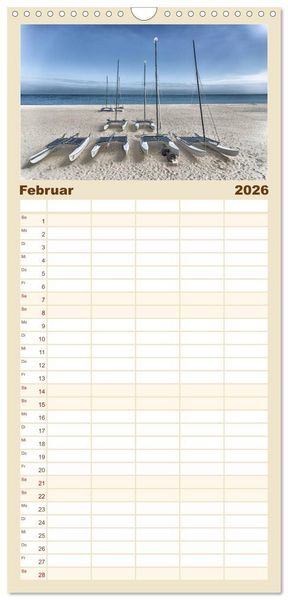 Produktbild: Familienplaner 2026 - Sylt mit 5 Spalten (Wandkalender, 21 x 45 cm) CALVENDO