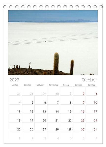 Produktbild: Tischplaner 2027 - Bolivien - Eine Wanderreise (A5 Tischkalender zum Aufstellen) CALVENDO