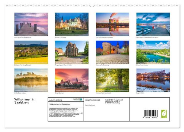 Produktbild: Willkommen im Saalekreis (hochwertiger Premium Wandkalender 2027 DIN A2 quer), Kunstdruck in Hochglanz